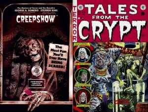 Creepshow and Tales from the Crypt prints currently on loan to the Sequential Art Collective 