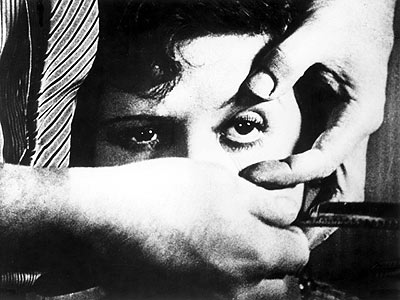 The iconic shot from Un chien andalou